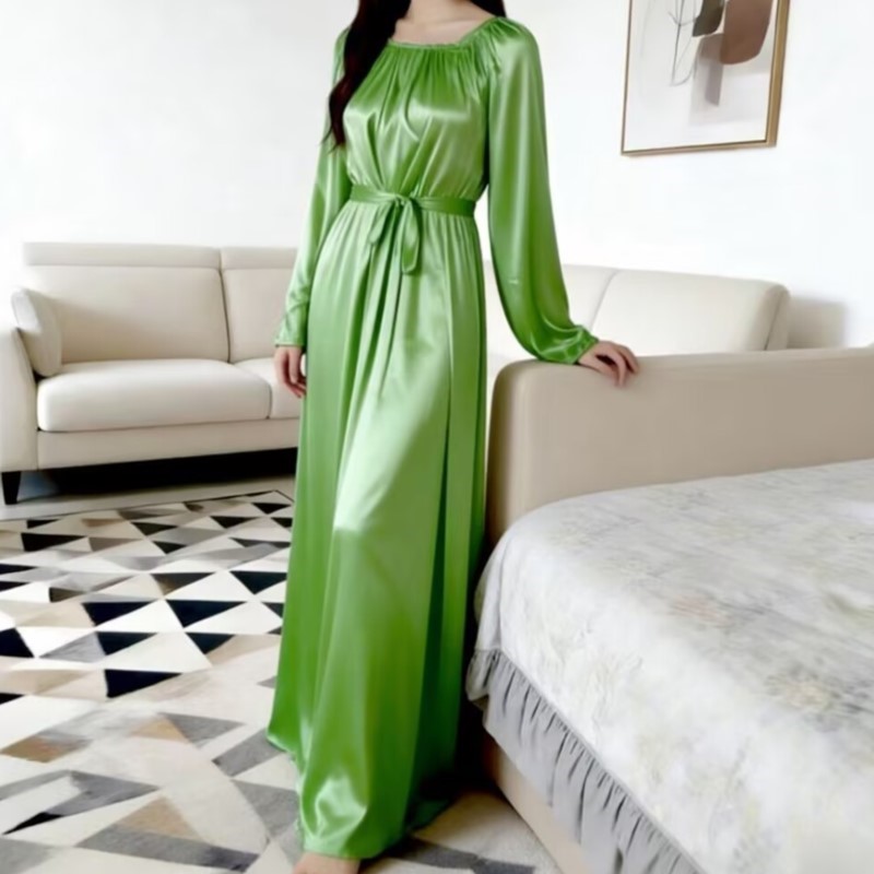 Gaun Tidur Sutra Es Mengkilap  - Robe Silk Women ulasan dan harga